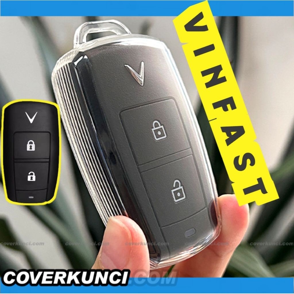 Casing VF3 VF5 Cover Vinfast Kunci VF3 VF5 Transparan TPU 2C Sarung Remote Vinfast Kunci Keyless Sma