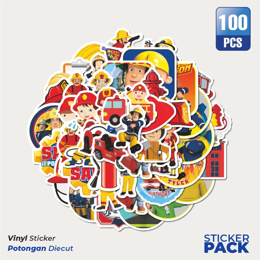 

Stiker Vinyl Stiker Fireman Sam Series [Seri Pemadam Kebakaran] Waterproof Aesthetic- Untuk Laptop, Motor, dan Helm - Paper Stationery Pack