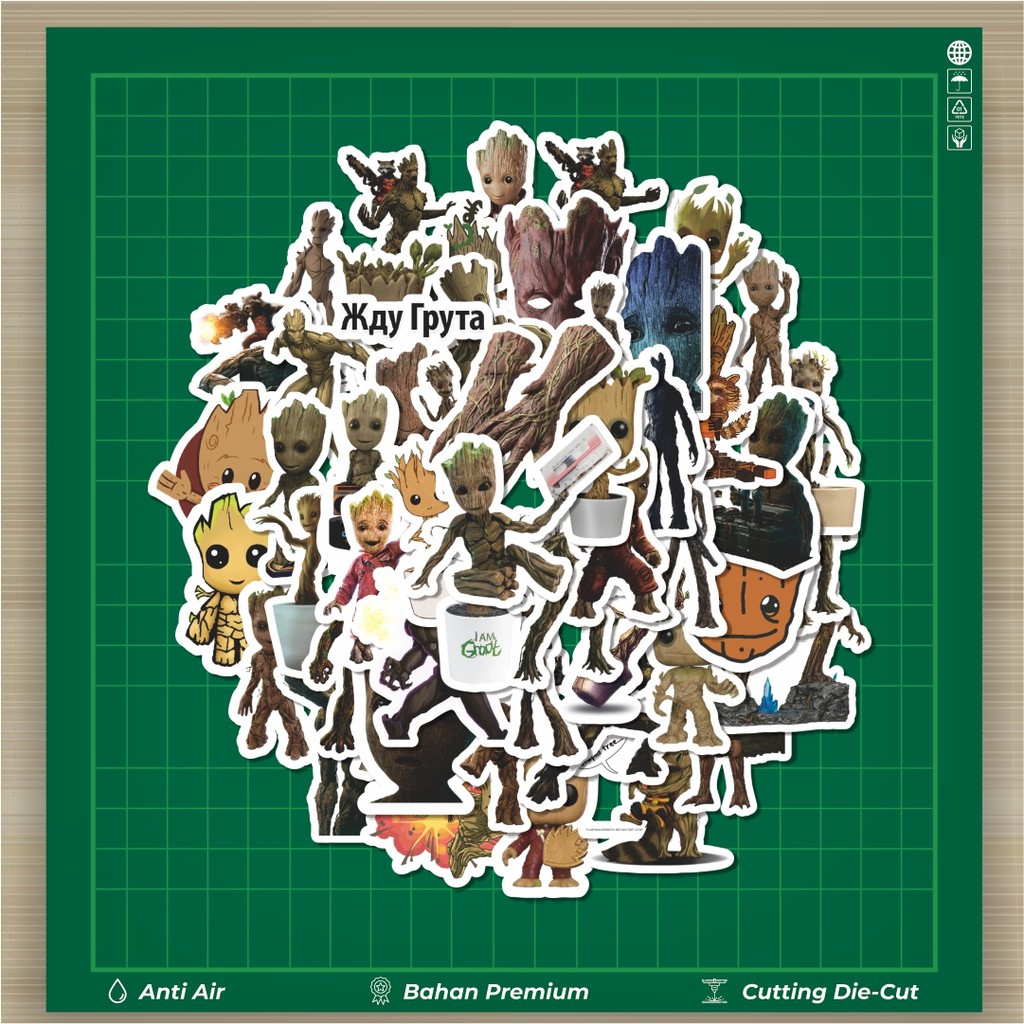 

HOT 50 PCS STIKER Stiker Groot Series A Marvel Superhero Stiker Fashion Cars Decal Dingin Kartu Album Custom Vinyl Anti Air- Sticker Aesthetic Buku Journal Koper Casing HP Tablet Laptop Helm Motor Botol Minum