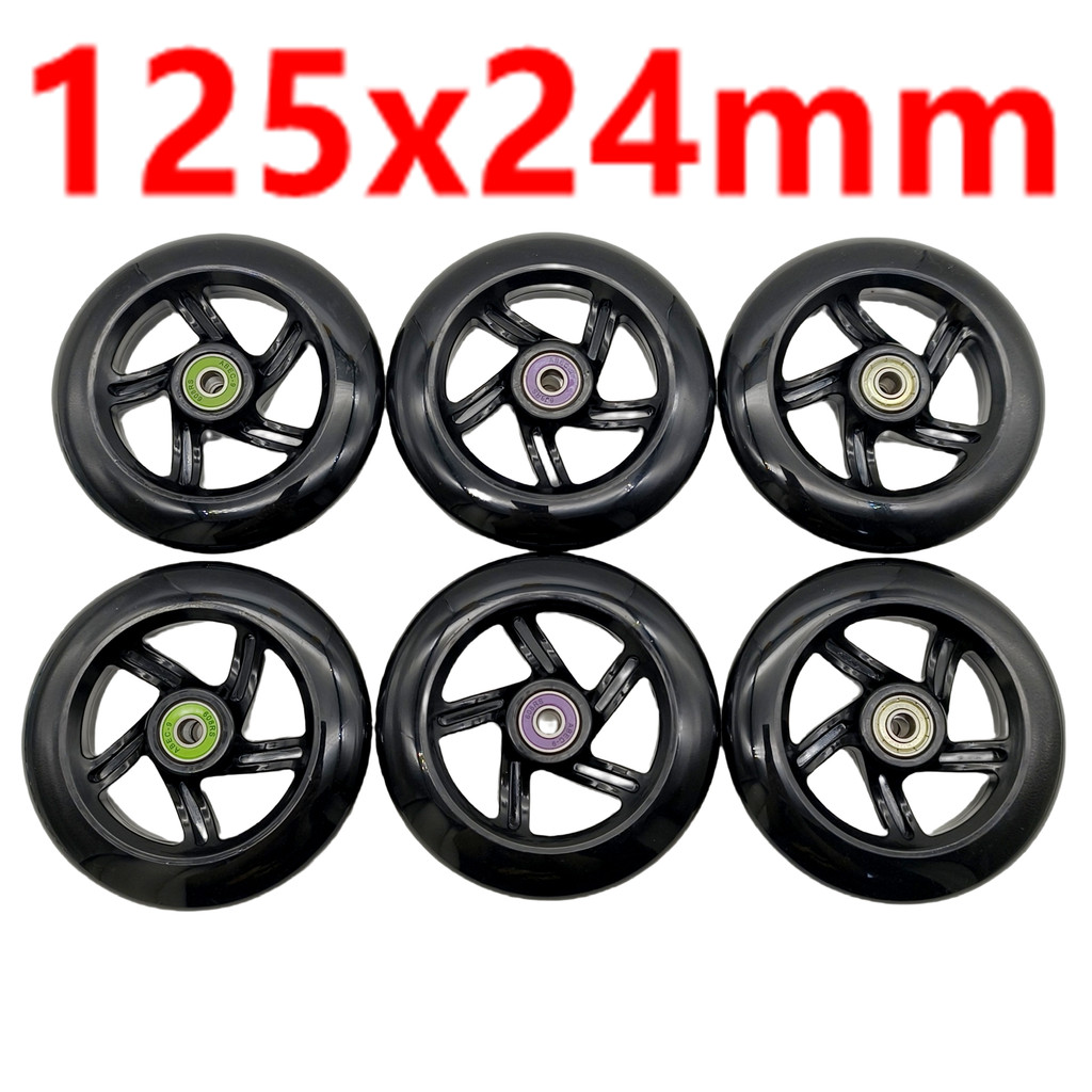 free shipping scooter wheel 125mm 5" wheel 125x24mm 85A  6 wheels/lot