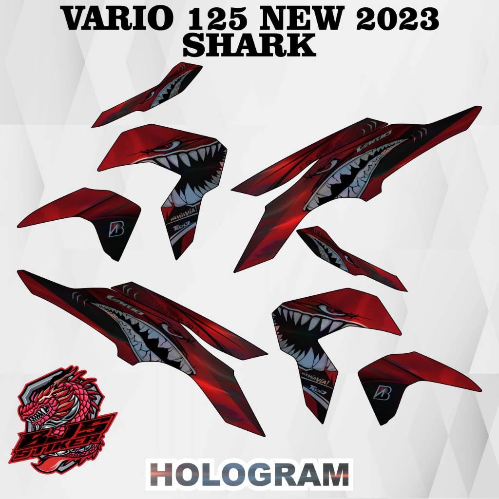 Stiker VARIO 125 NEW 2023 - Decal Striping list HOLOGRAM VARIO 125 NEW 2023 SHARK 1
