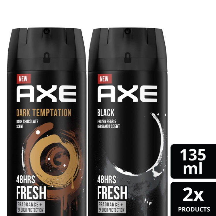 Axe Dark Temptation 135ml + Axe Black 135ml