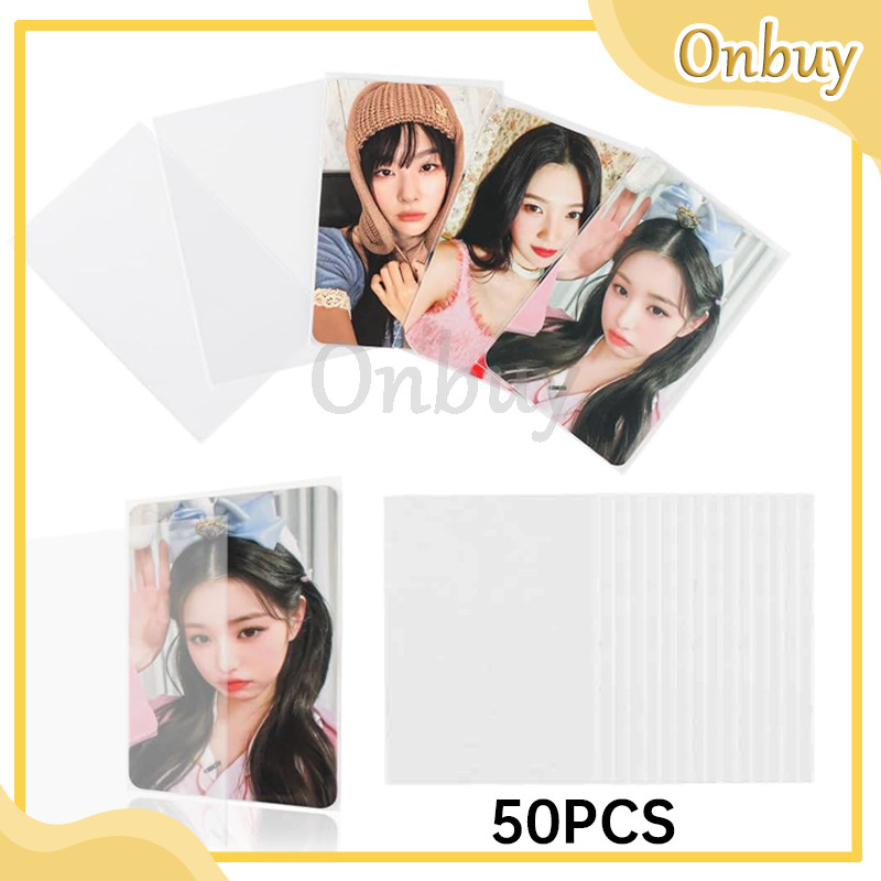 50pcs Inner Sleeve Photocard Korea Popcorn Hard Type