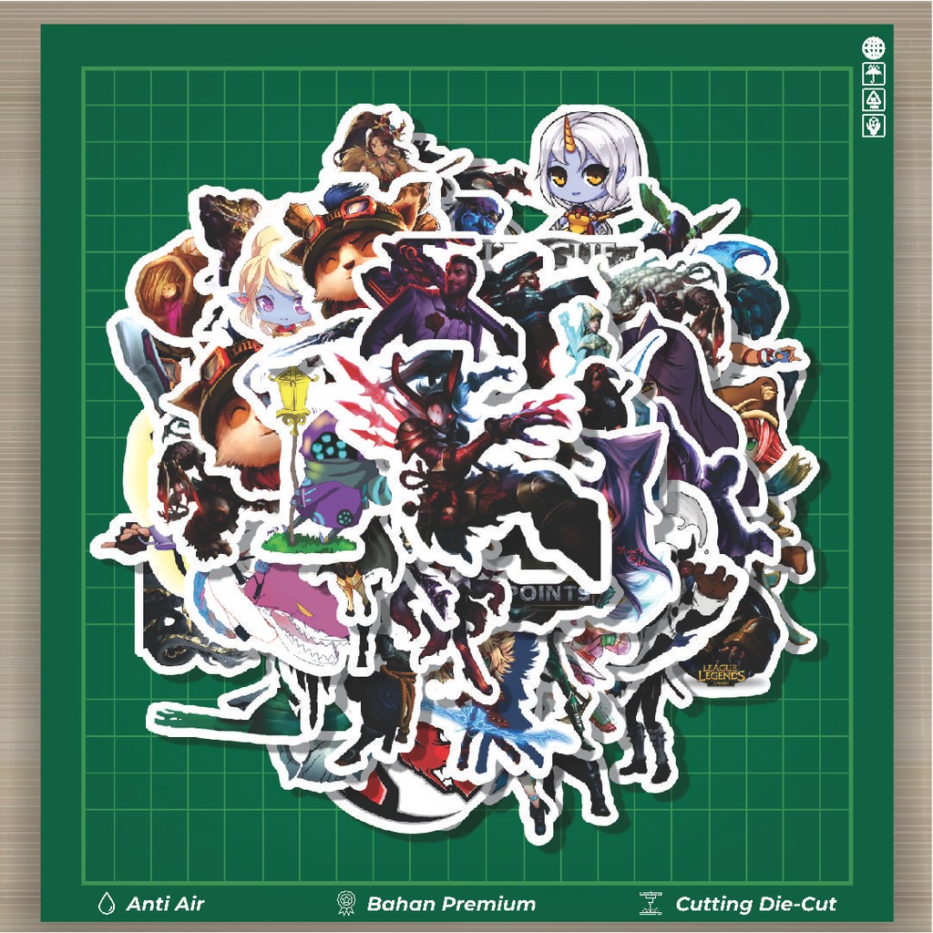 

HOT 50 PCS STIKER Kartun League Of Legends Skin 6 Fashion Cars Decal Dingin Kartu Album Custom Vinyl Anti Air- Sticker Aesthetic Buku Journal Koper Casing HP Tablet Laptop Helm Motor Botol Minum