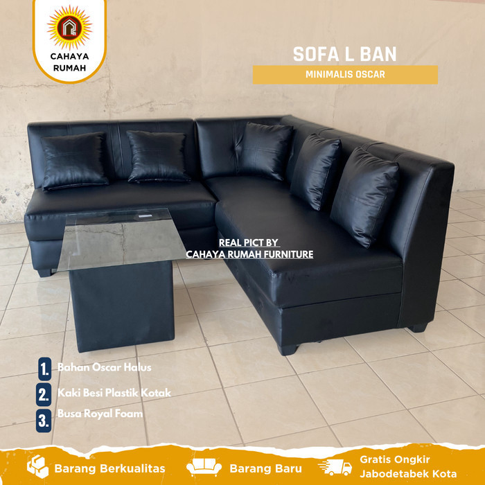 SOFA L BAN MINIMALIS OSCAR - SOFA RUANG TAMU - CAHAYA RUMAH FURNITURE