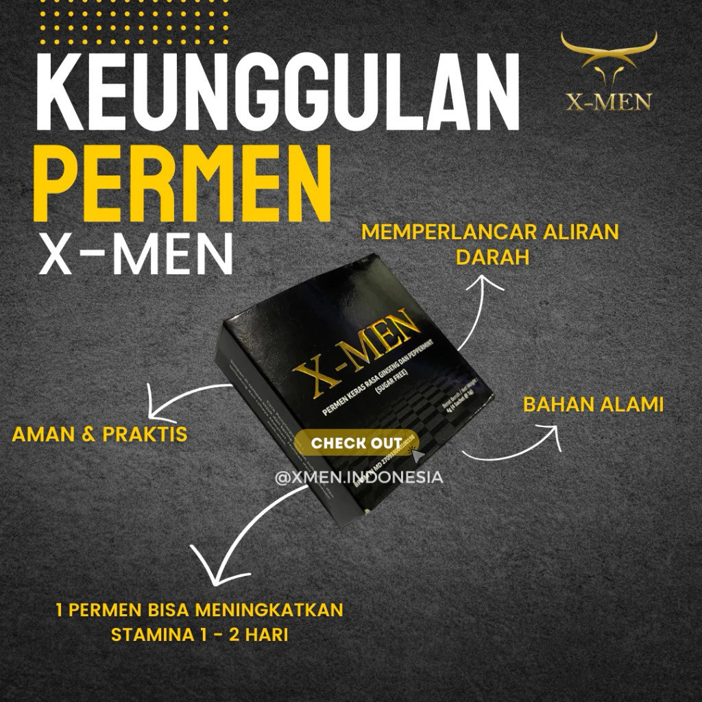 

PERMEN XMEN STAMINA PRIA 1 BOX (4PCS) 100% ORIGINAL HERBAL GINSENG PRIVASI AMAN HALAL