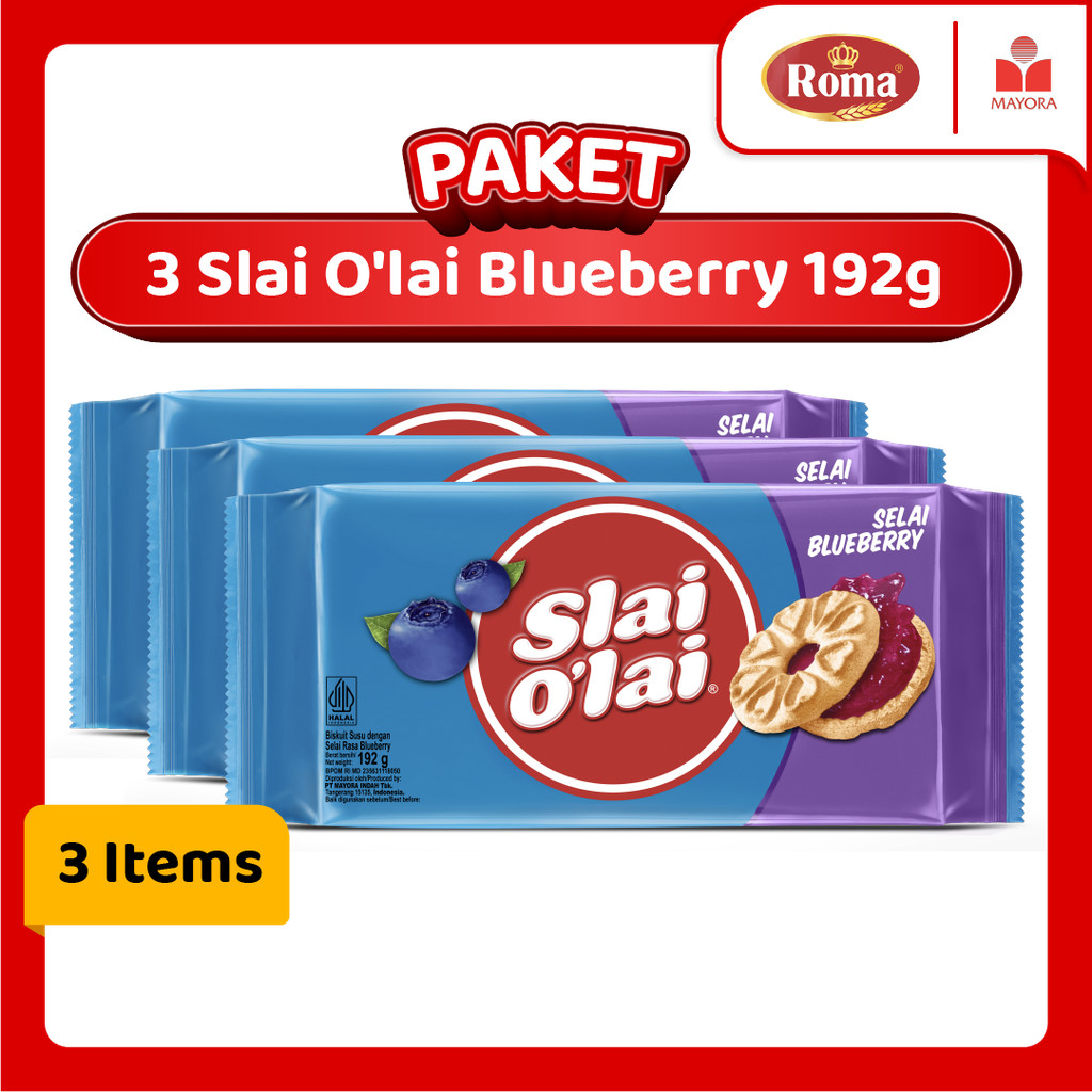 

Paket 3 Roma Slai O'lai Blueberry 192 Gram
