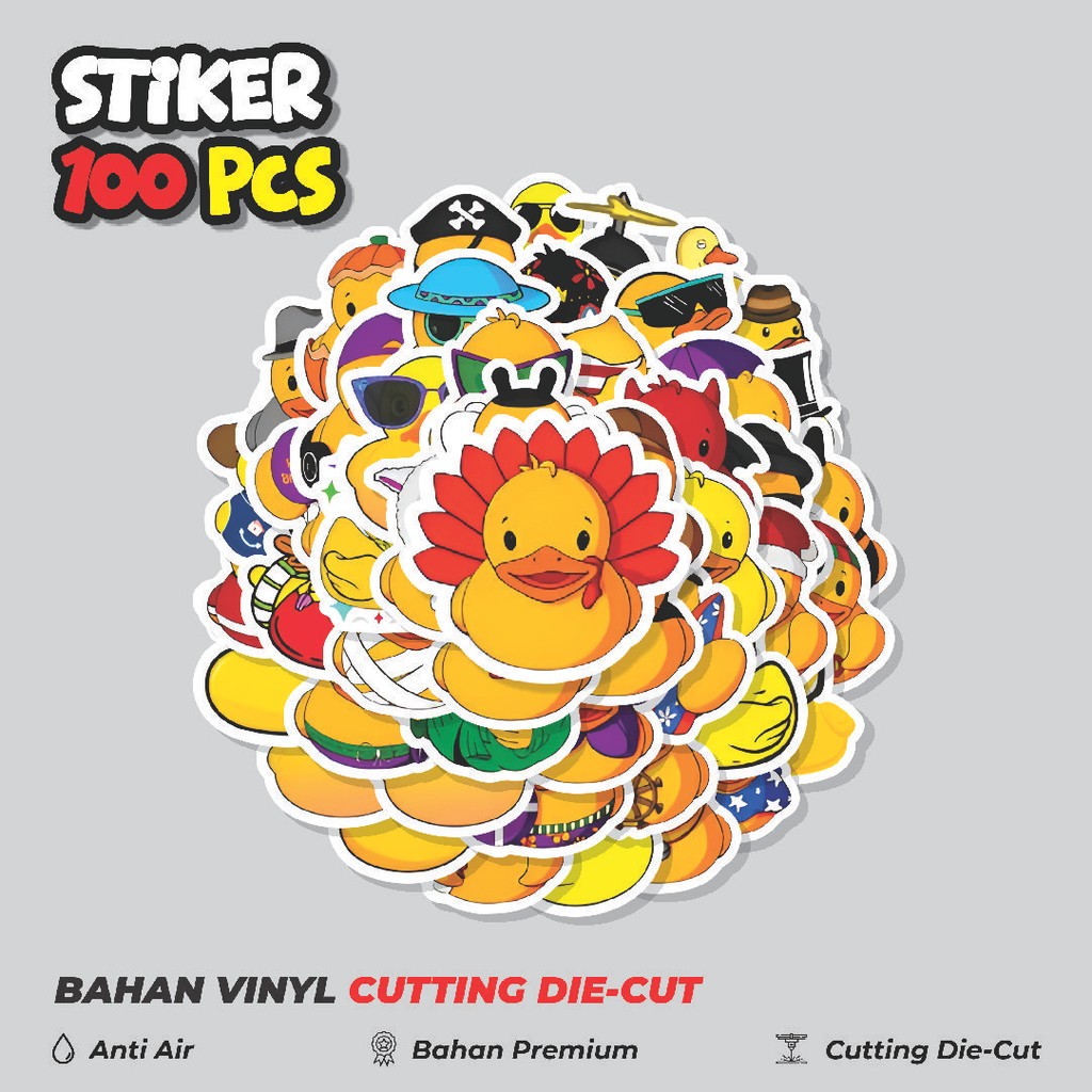 

Terbaru! 50 pcs Stiker Funny Rubber Duck [Bebek Karet Lucu] Dekorasi Lucu Kreatif untuk Notebook, Skateboard, HP