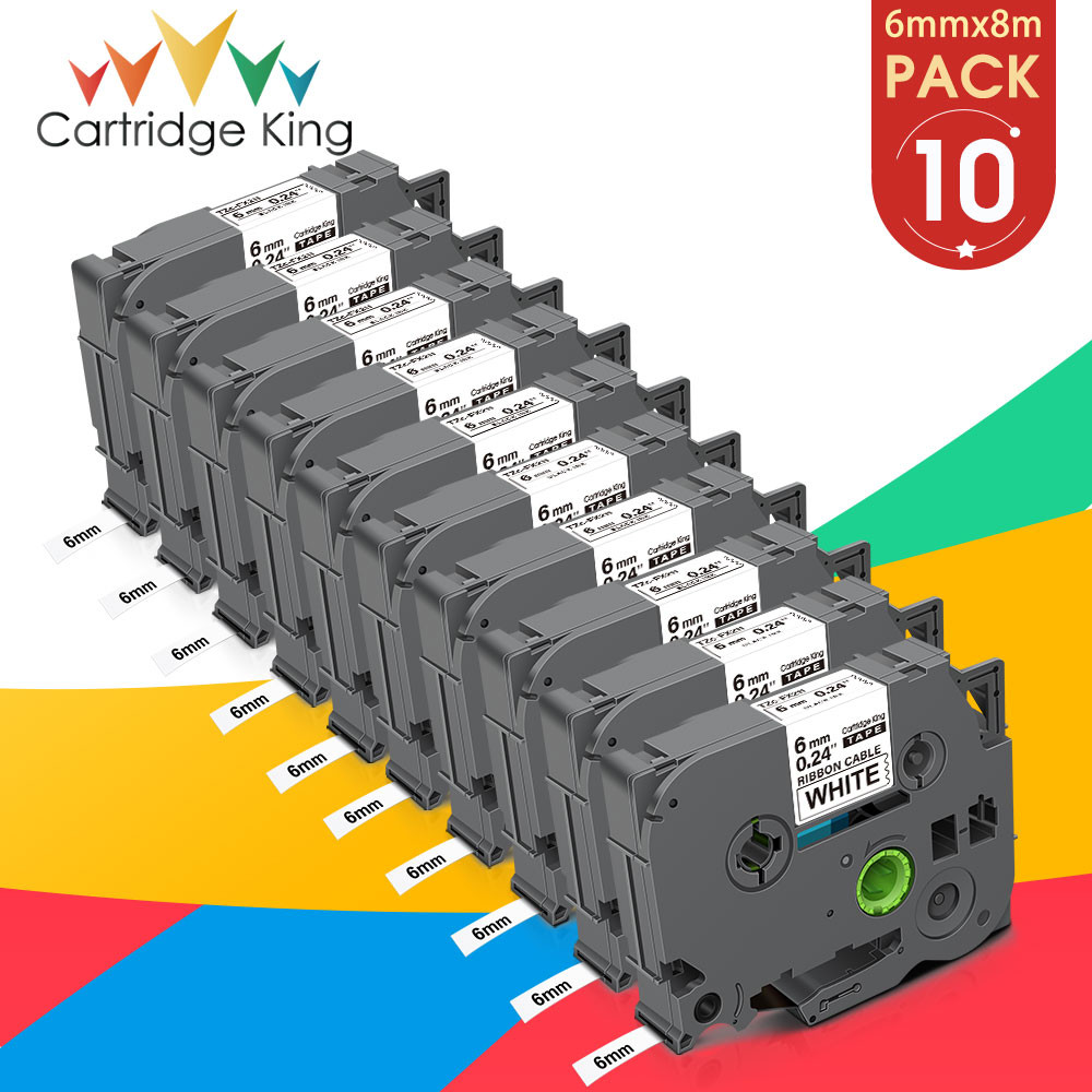 

10PK Compatible Brother Flexible ID Tapes FX231 FX221 FX211 FX241 FX251 FX631 FX621 6/9/12/18/24mm Label for Brother PT Printer