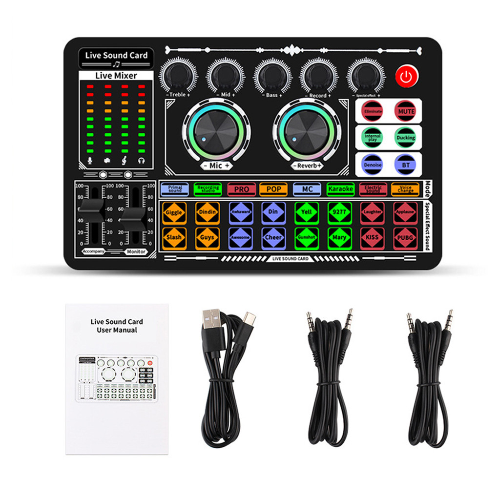 ABS Sound Card Sound Board Live Sound Card Sound Mixer Live Mixer Noise Reduction Mixers