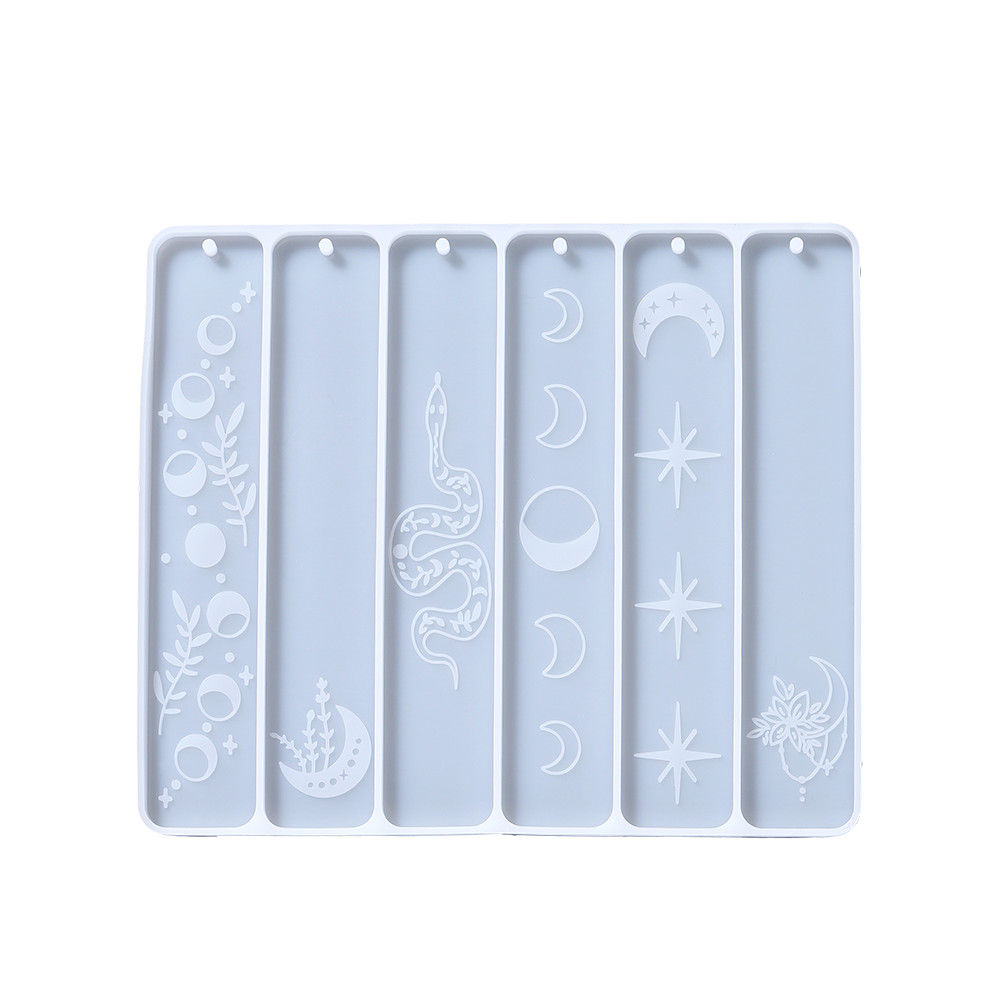 

Bookmark Silicone Mold Leaves Moon Epoxy Resin Casting Mould for DIY Crystal Epoxy Resin Book Decoration Crafts Supplies
