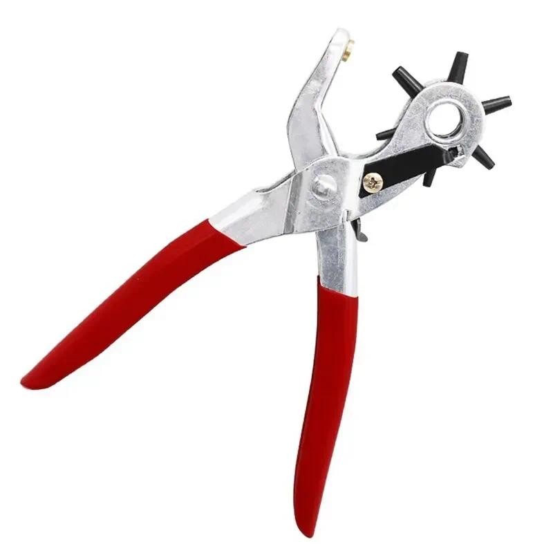 

Multi-function Punch Pliers Round Hole Oval Hole DIY Tool Watchband Strap Household Leathercraft Leather Belt Hole Punch Plier