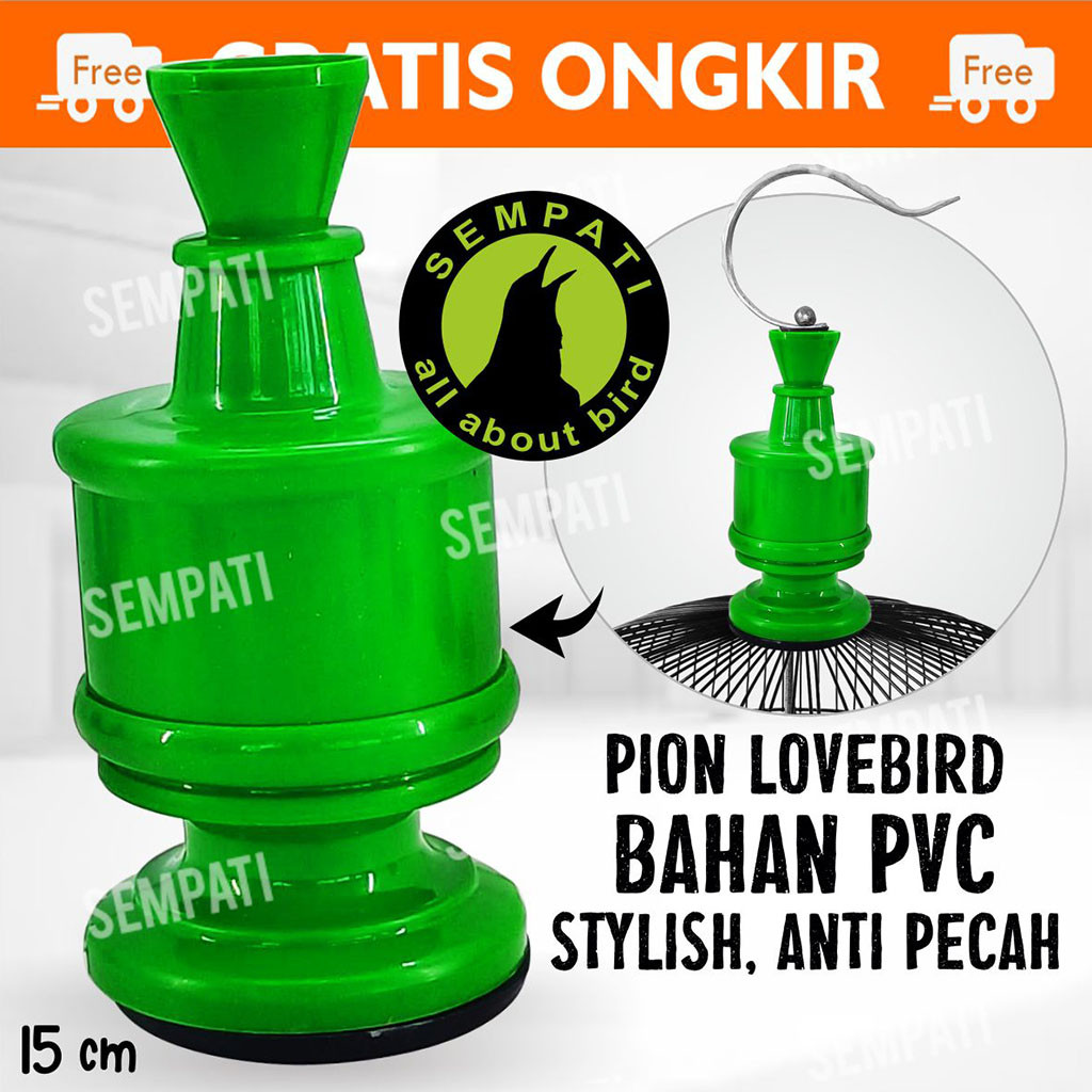 SEMPATI Pion PVC Import Anti Pecah Pion Sangkar Kandang Burung Lovebird Love Bird Lb Pion Sangkar Bu