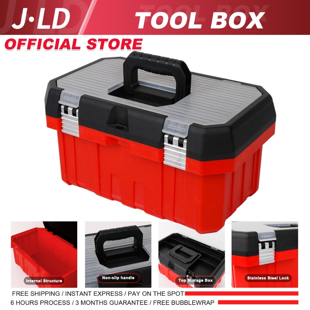 TEAMOR JLD Tool box besar plastik 13INCH-15INCH kotak tempat alat bengkel/box alat perkakas