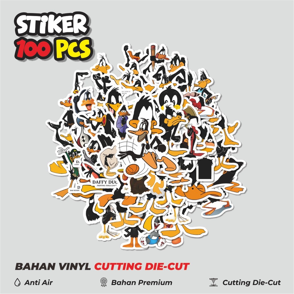 

Terbaru! 50 pcs Stiker Warner Bros Series Looney Tunes Character Dafyy Duck Dekorasi Lucu Kreatif untuk Notebook, Skateboard, HP