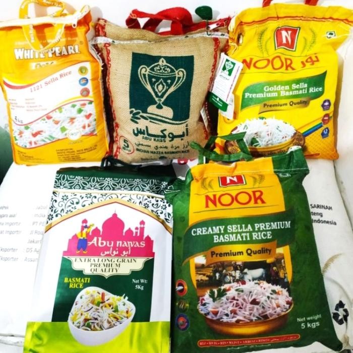 

BERAS BASMATI 1KG / ABU KASS JABAL NUR PUNJAB WHITE PEARL PREMIUM GOLD