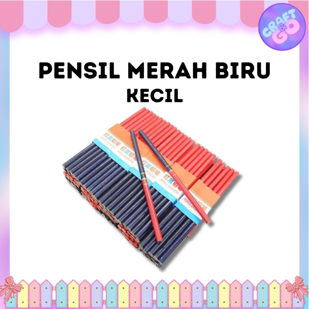 

Pensil merah biru kecil / pensil pola merah biru kecil ORIGINAL