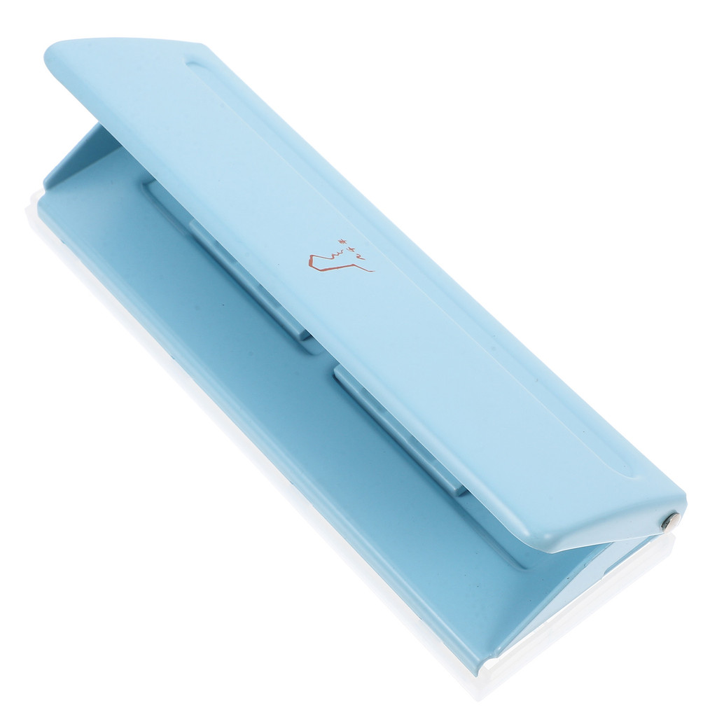 

Portable Metal Hole Punch A5 Binder Notebook Puncher Paper Punching Machine Blue Six holes Manual Tool For DIY Art Photo Album