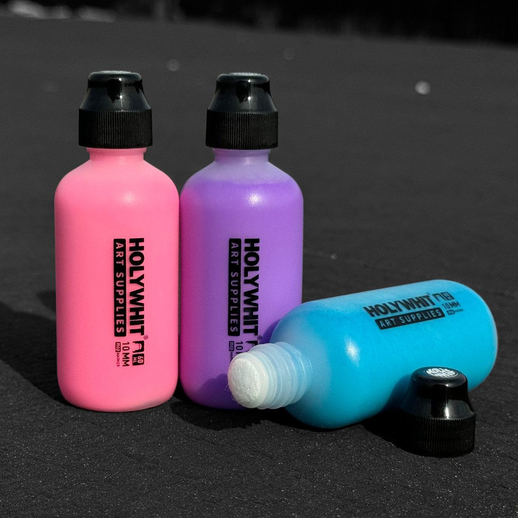 

1pc Street Art Graffiti Flowing Pen Oily Round Head Signature Paint Pen Repeatable Ink Change 10mm Nib /60ml Painting Tools