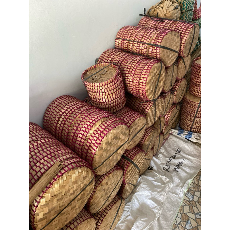 Tampah bambu mini tempat nasi tumpeng jajanan pasar dll