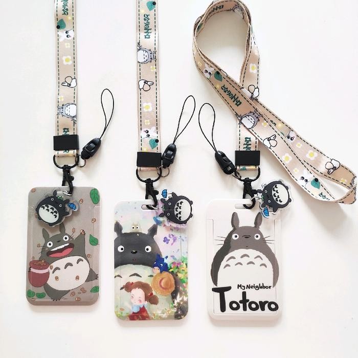 

PROMO AKSESORIES~[Terjangkau] ID Card Holder Name Tag Lanyard / Kalung Wadah Kartu Identitas Totoro Studio Ghibli 2 Tali - A