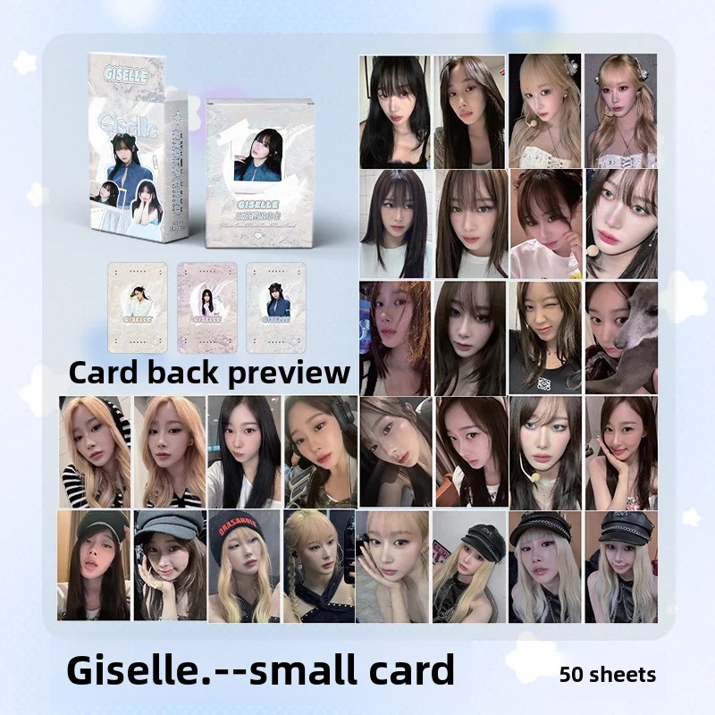 

Giselle Laser Lomo Holographic Postcards Boxed Set of 50 57x86mm Mini Cards for Home Decor Pet Caskets And Bone Ashes