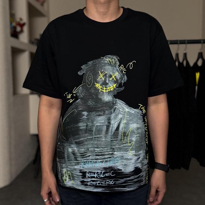 (COD) RIC Ricky Is Clown Einstein Statue Emperor Black Tee Original - S