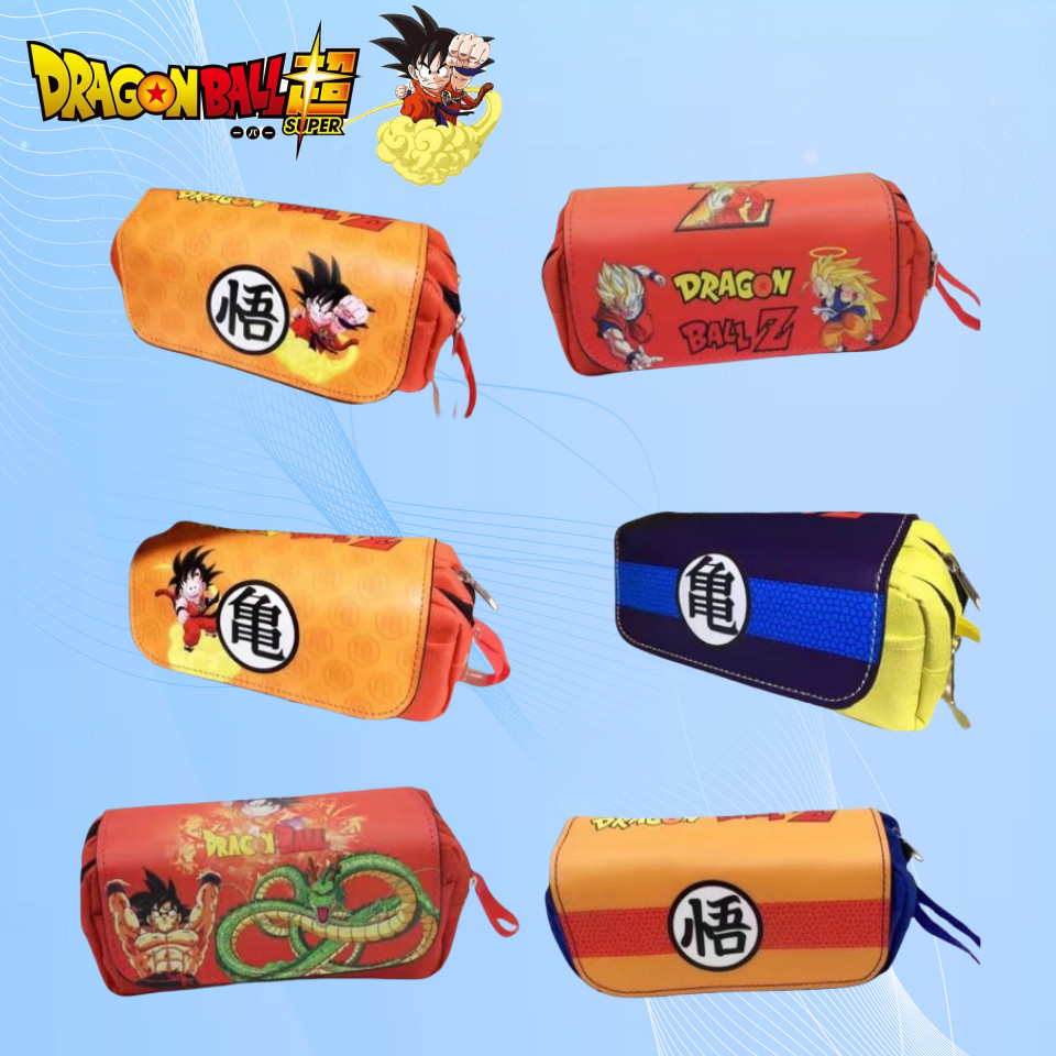 

Dragon Ball Series Son Goku Student New Trend Cartoon Anime Design Large Capacity Storage Waterproof Stationery Pencil Case
