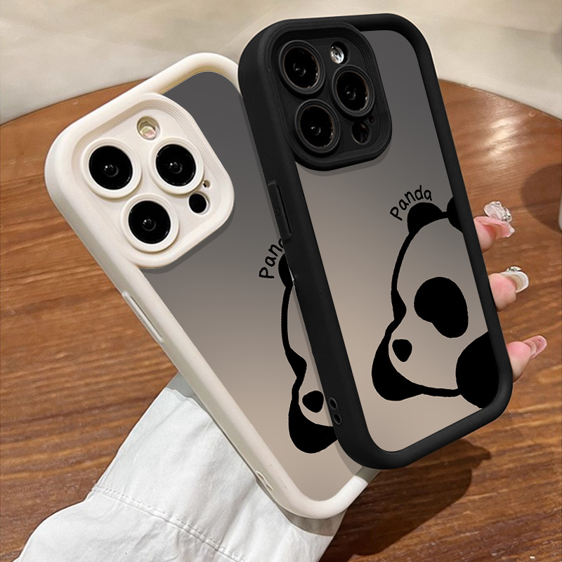 Panda Untuk Case iphone 11 12 13 pro max 15 14 13 x xs xr ip 7 8 6 6s plus casing hp aesthetic terba