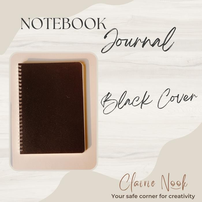 

Clairie Nook Notebook / Planner / Jurnal / Journaling Diary Planner - Hitam, Grid