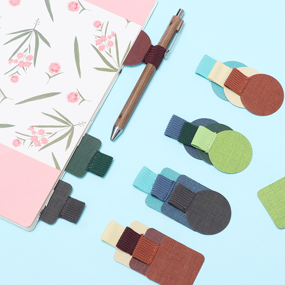 

Self-adhesive Pen Holder PU Leather Pen Clip pencil holder Elastic Loop for Notebook Journals calendars Clipboards pen holder