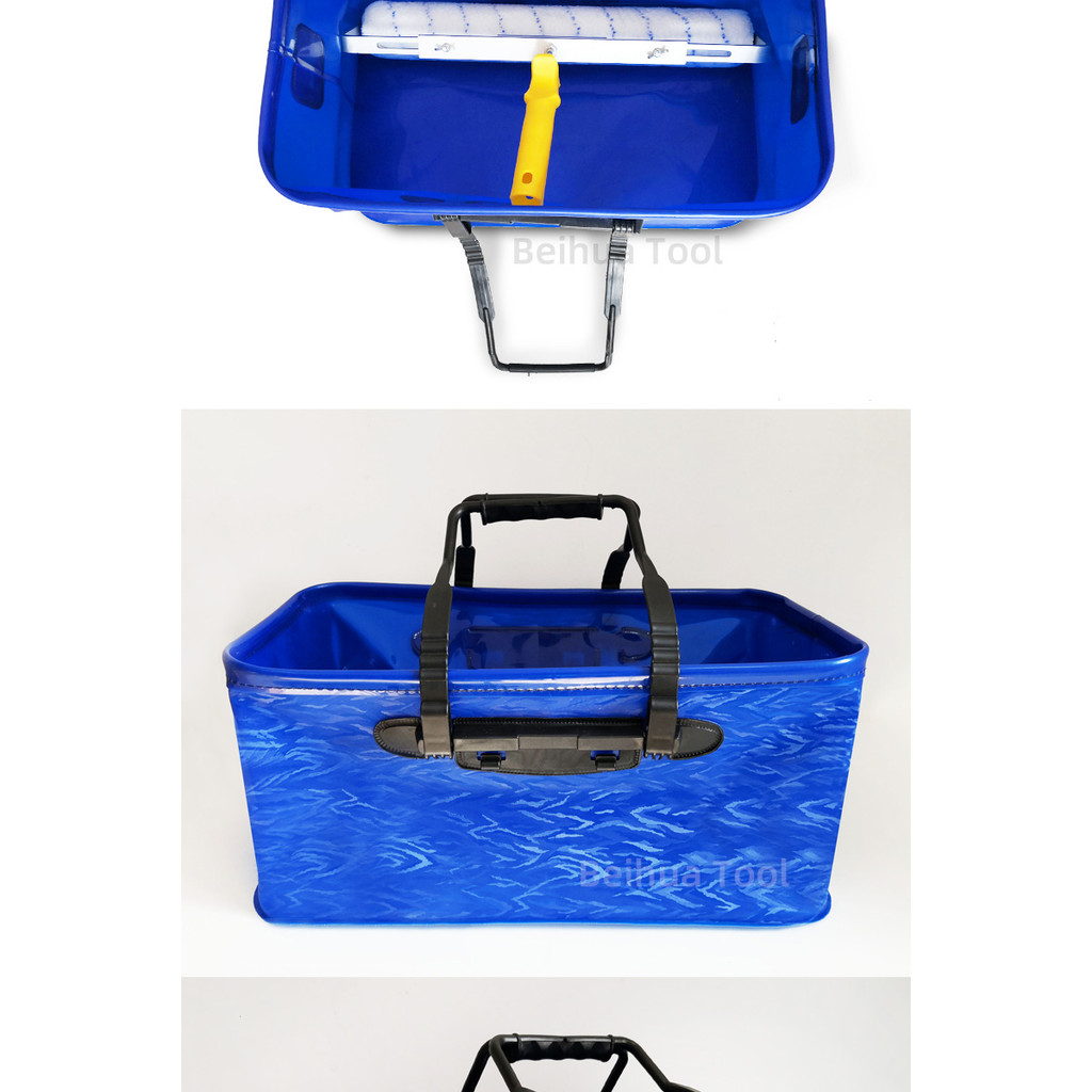 4PCS/set 18inch Paint Bucket kit Paint Roller Brush Paint Tray set for Wall Decoration Handbag Folda