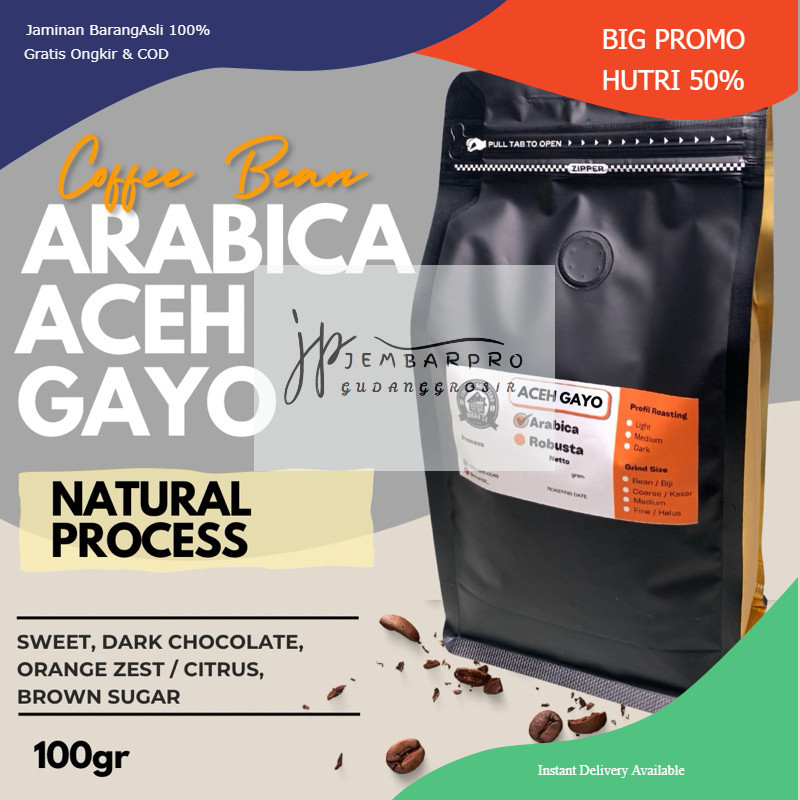 

Kopi Arabica Aceh Gayo Premium Original 100gr | Arabica Coffee Aceh Gayo Premium 100gr