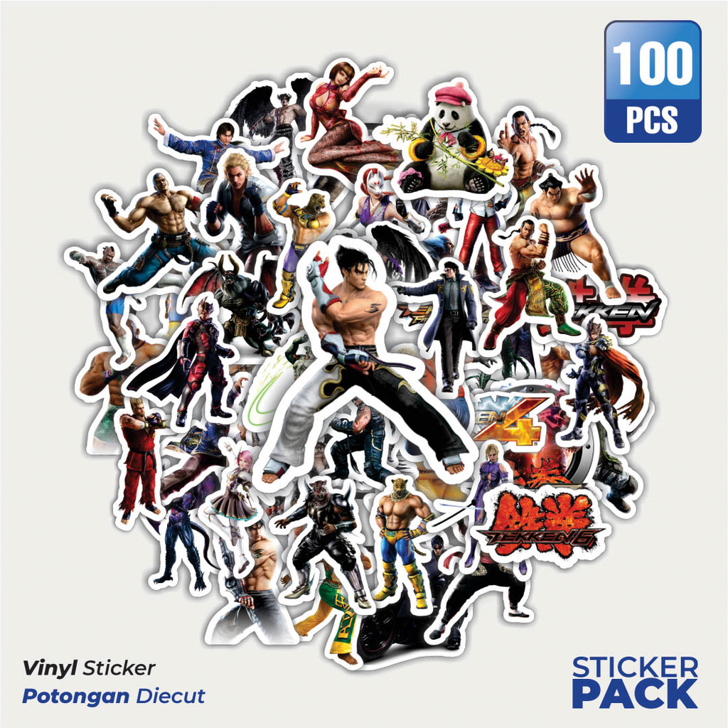 

Super Hemat! 100 PCS Stiker Game Series Tekken Character Mix 1 Waterproof Aesthetic- Untuk Laptop, Motor, dan Helm - Paper Stationery Pack