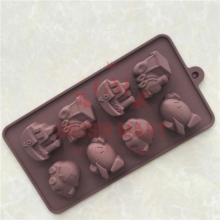 [STOK TERBARU] Berkualitas Isi 8 Cetakan Jelly Puding Coklat Permen Kue Nugget Fondant Silikon Agar 