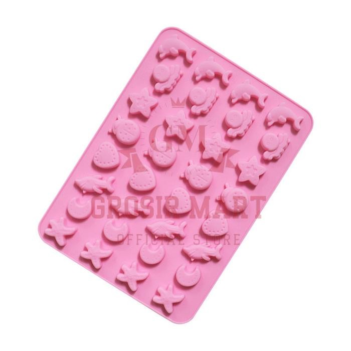 [STOK TERBARU] Berkualitas Isi 32 Cetakan Puding Kue Coklat Gummy Jelly Permen Yupi Agar Nugget Fond