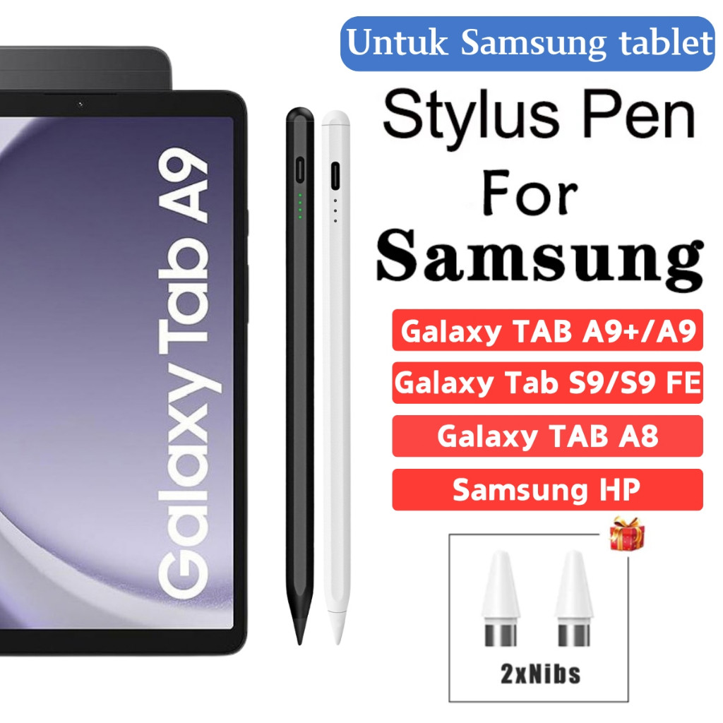 

【Hanya Jual Samsung】Stylus Pen for Samsung Galaxy tab A9/S9 FE Stylus pen universal Samsung Galaxy tab A9/A8/A7 Untuk tablet Samsung HP palm rejction Stylus Pen