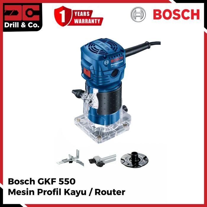 Bosch GKF 550 Mesin Router 1/4" / Mesin Profil Kayu / Routing - Mesin Serut Kayu