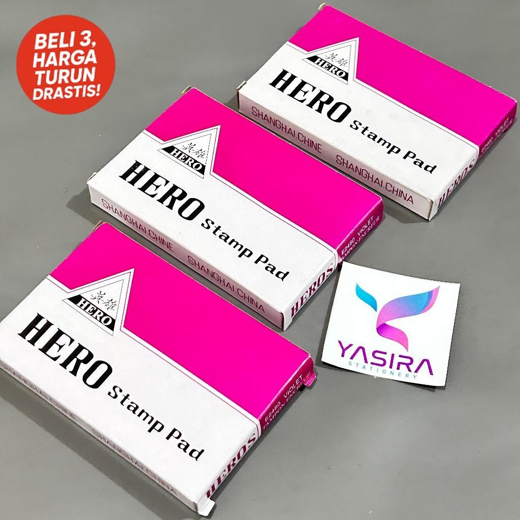 

SATUAN 1 PCS Bak Stempel Bantalan Stempel Stampad Hero Ungu Kecil E2460