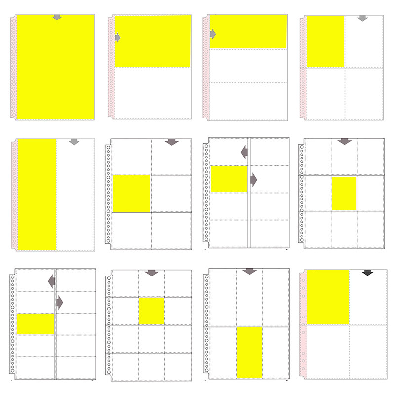 10 Sheet 9/26 Hole B5 Photocard Binder Pockets Sleeves Photo Album Sheet Photo Card Holder Paper Mon