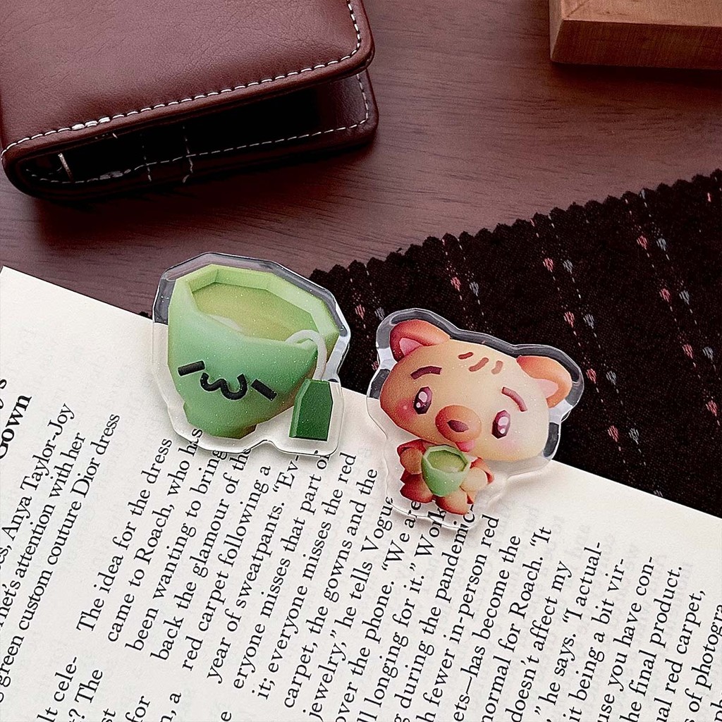 

Cute Deco Planner Clips Paper 2pcs Pack Acrylic Binder Clip Clamp Office Decorative Supplies School Stationery