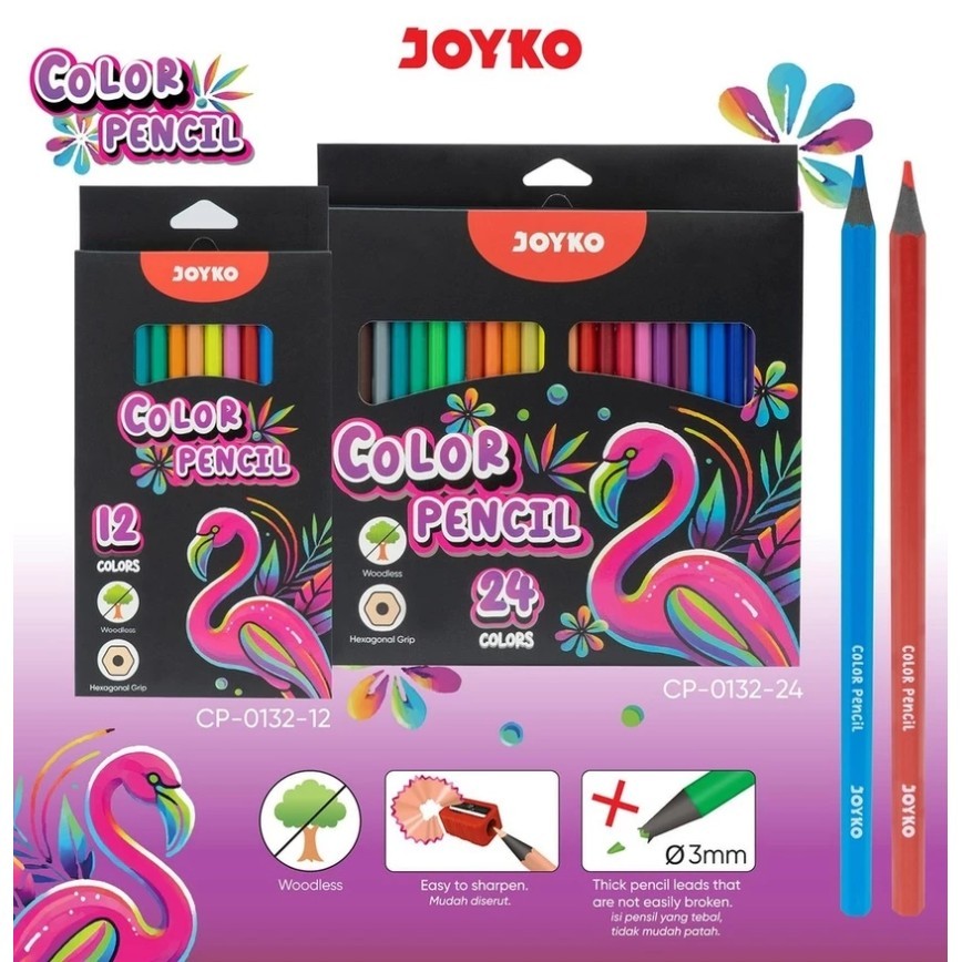 

JOYKO Pensil Warna Tanpa Kayu CP-0133