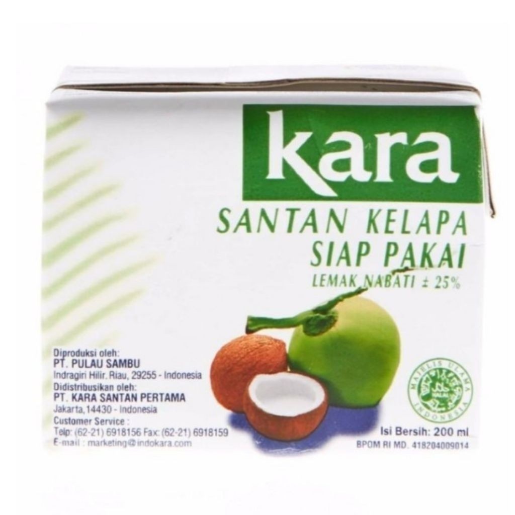 

Kara Santan Kelapa Asli Coconut Cream 200 ml