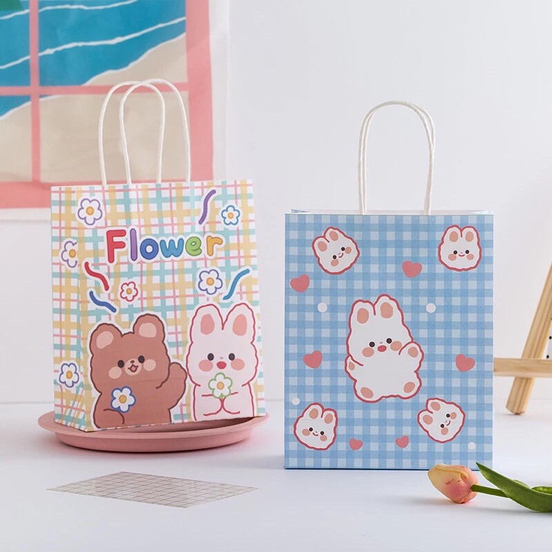 

LULU PAIYYA | GB65 Kantong Tentengan Bingkisan Paper Bag Paperbag Karakter Kartun Beruang Lucu Goodie Bag Tas Jinjing Serbaguna Bingkisan Hadiah Hampers Anak Kotak Souvenir Kertas Mini Lucu Aesthetic Murah