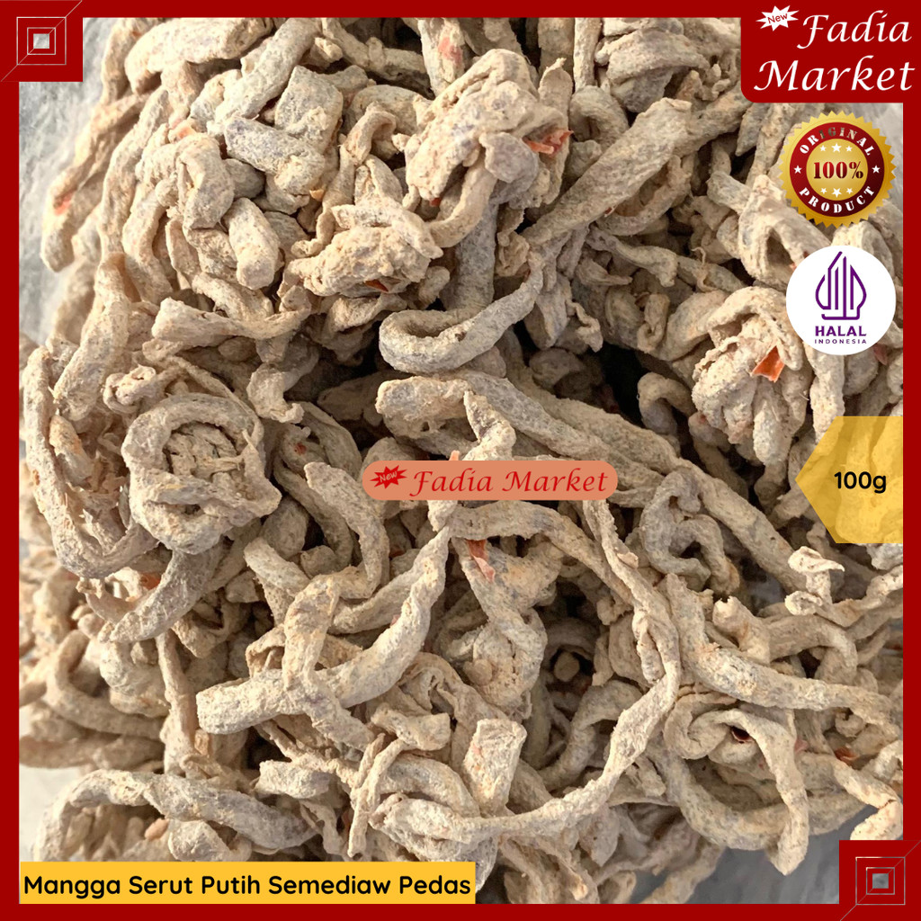 Manisan Asinan Mangga Pencit Serut Putih Asin Semediaw Pedas Timbangan Repack Kiloan 100g