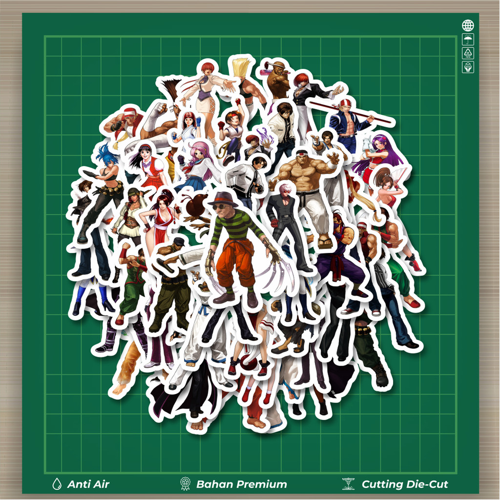 

HOT 50 PCS STIKER Stiker Game Series King Of Fighter Character Mix 5 Stiker Fashion Cars Decal Dingin Kartu Album Custom Vinyl Anti Air- Sticker Aesthetic Buku Journal Koper Casing HP Tablet Laptop Helm Motor Botol Minum