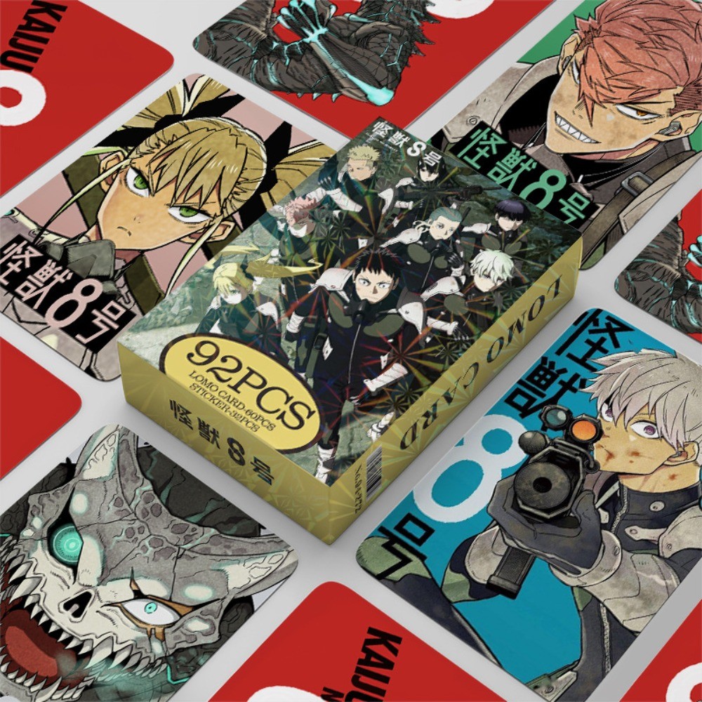 

92 Anime Mini Cards Monster No 8 Collection Cards Instagram Greeting Card Stickers Double-sided LOMO Cards