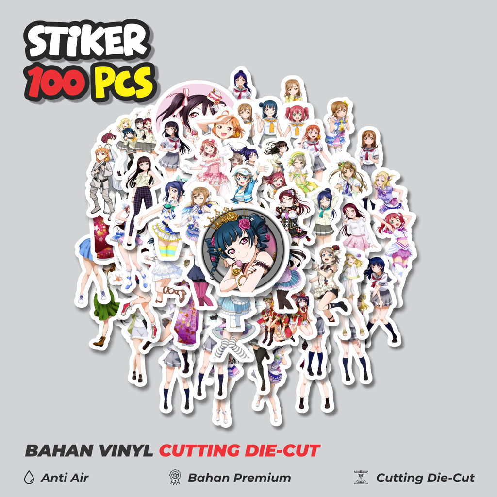 

Terbaru! 50 pcs Stiker Anime Series Love Live Character Mix 1 Dekorasi Lucu Kreatif untuk Notebook, Skateboard, HP