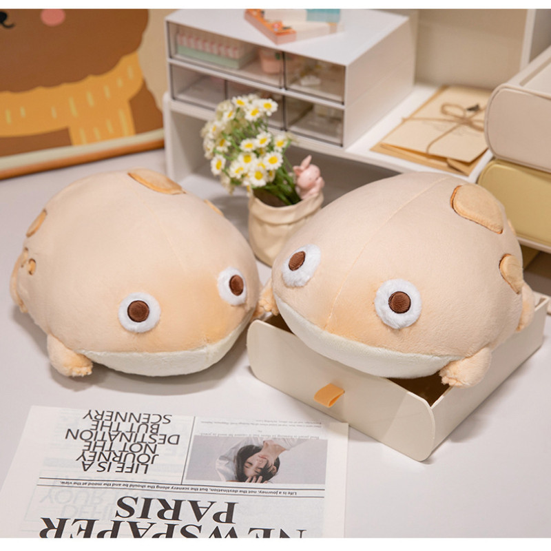 Cute Big Eye African Golden Toad Plush Toy Simulation Creative Frog Bullfrog Sleeping Doll Sofa Pill