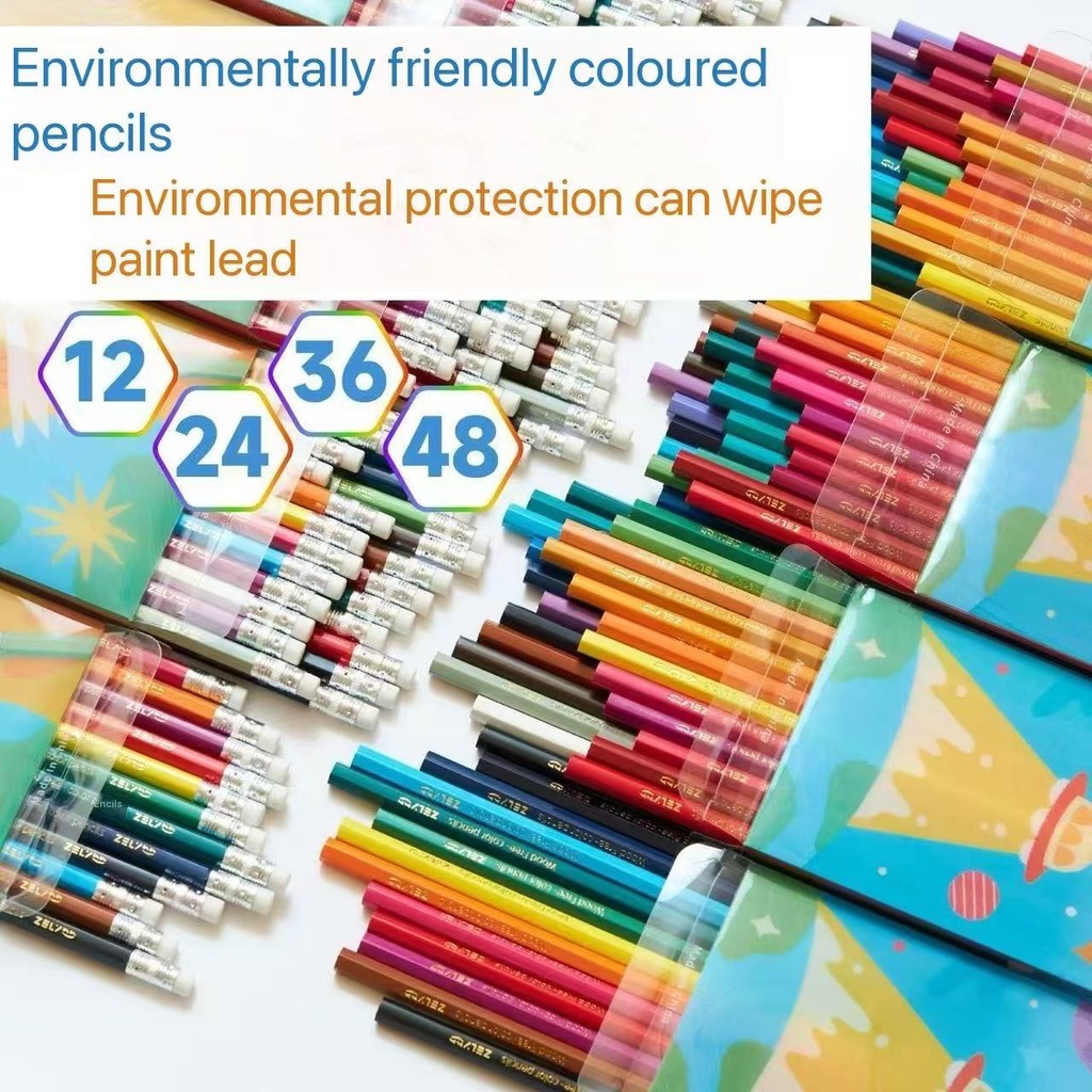 

12/24/36/48Colors 3.5mm Pencil Colored Lead Smooth Writing School Office Sketching Painting Writing Stationery Supplies